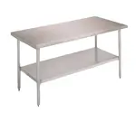John Boos Stainless Steel Work Table - Flat Top 6' W X 30" D